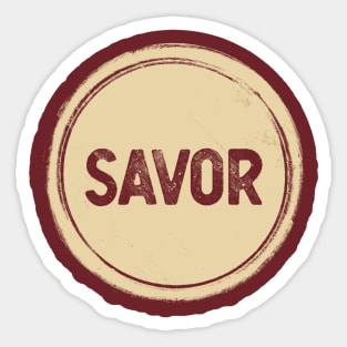 Savor Logo Sticker